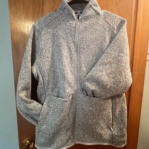 Figs Heather Grey Sweater Knit Jacket